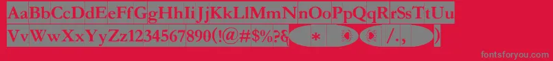 Crayomonde Font – Gray Fonts on Red Background