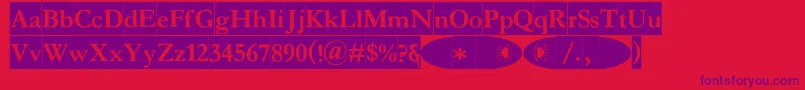 Crayomonde Font – Purple Fonts on Red Background