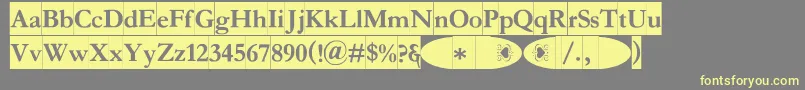 Crayomonde Font – Yellow Fonts on Gray Background