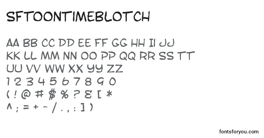 SfToontimeBlotch Font – alphabet, numbers, special characters