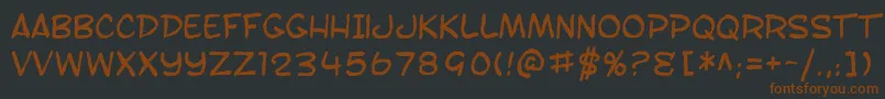 SfToontimeBlotch Font – Brown Fonts on Black Background