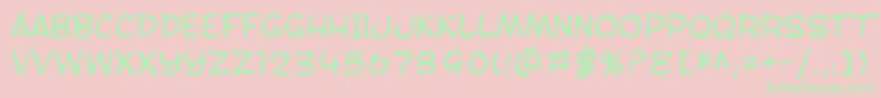 SfToontimeBlotch Font – Green Fonts on Pink Background