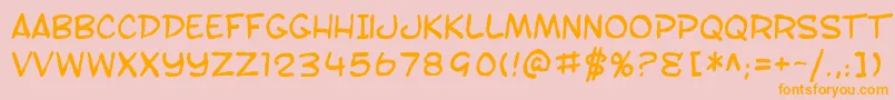 SfToontimeBlotch Font – Orange Fonts on Pink Background