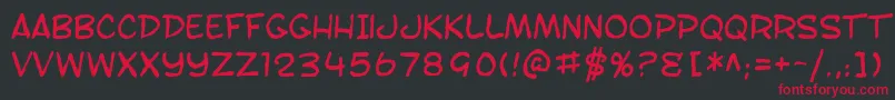 SfToontimeBlotch Font – Red Fonts on Black Background