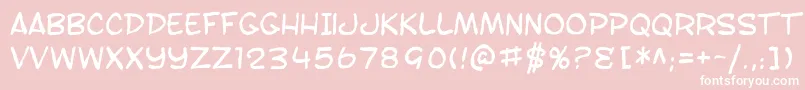 SfToontimeBlotch Font – White Fonts on Pink Background