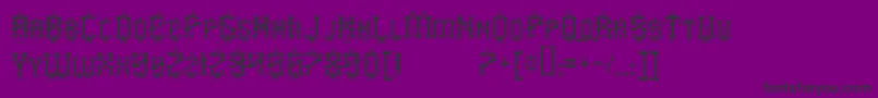 Babyjeep-fontti – mustat fontit violetilla taustalla