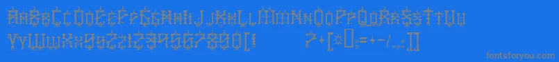 Babyjeep Font – Gray Fonts on Blue Background