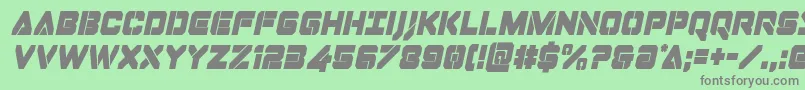 Dominojackcondital Font – Gray Fonts on Green Background