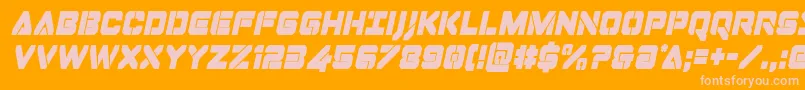 Dominojackcondital Font – Pink Fonts on Orange Background
