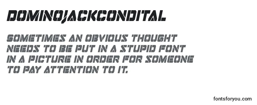 Review of the Dominojackcondital Font