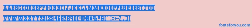 Westernrail Font – Blue Fonts on Pink Background