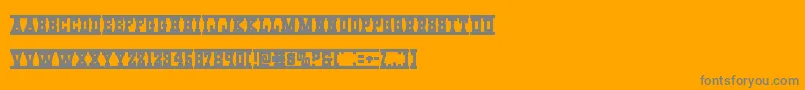 Westernrail Font – Gray Fonts on Orange Background