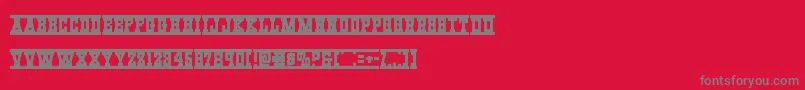 Westernrail Font – Gray Fonts on Red Background