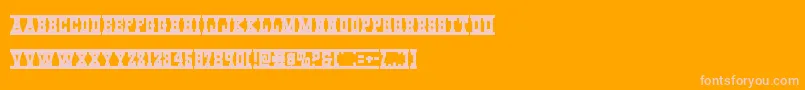 Westernrail Font – Pink Fonts on Orange Background