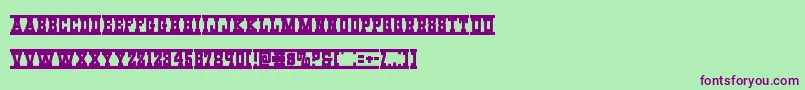 Westernrail Font – Purple Fonts on Green Background
