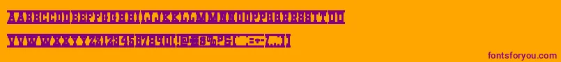 Westernrail Font – Purple Fonts on Orange Background