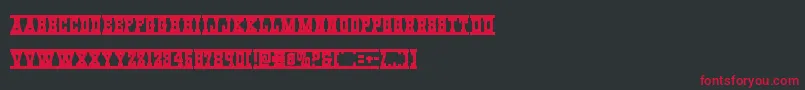 Westernrail Font – Red Fonts on Black Background