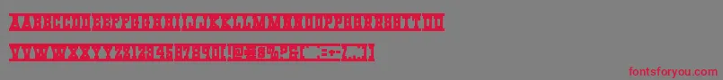 Westernrail Font – Red Fonts on Gray Background