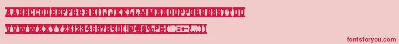 Westernrail Font – Red Fonts on Pink Background