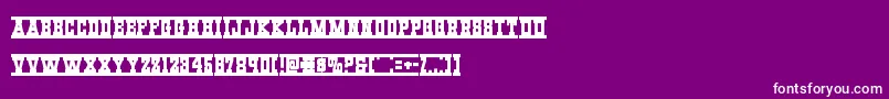 Westernrail-fontti – valkoiset fontit violetilla taustalla