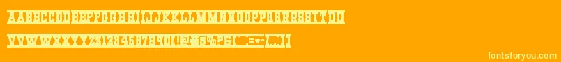 Westernrail Font – Yellow Fonts on Orange Background