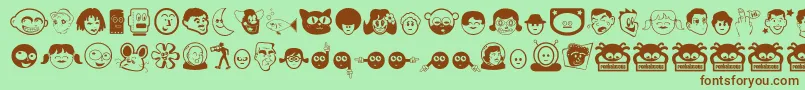 Greah ffy Font – Brown Fonts on Green Background