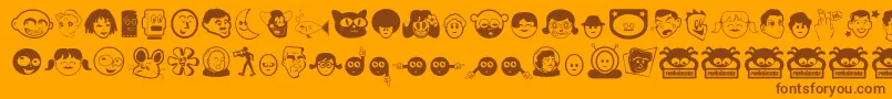 Greah ffy Font – Brown Fonts on Orange Background