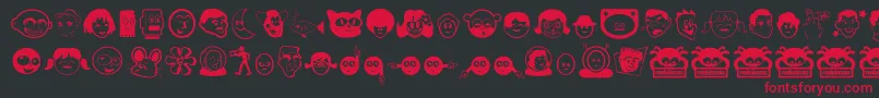 Greah ffy Font – Red Fonts on Black Background