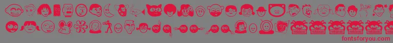 Greah ffy Font – Red Fonts on Gray Background