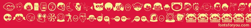 Greah ffy Font – Yellow Fonts on Red Background