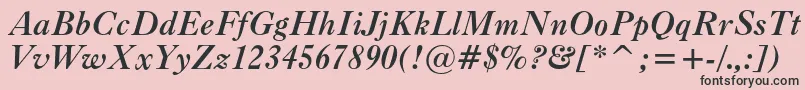 Caslonc540btBolditalic Font – Black Fonts on Pink Background