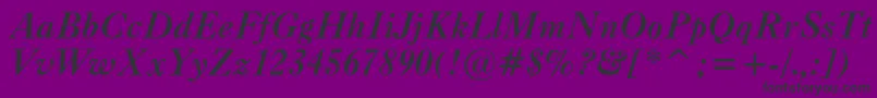 Caslonc540btBolditalic Font – Black Fonts on Purple Background