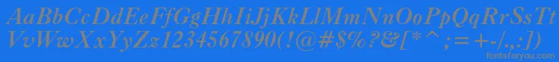 fuente Caslonc540btBolditalic – Fuentes Grises Sobre Fondo Azul