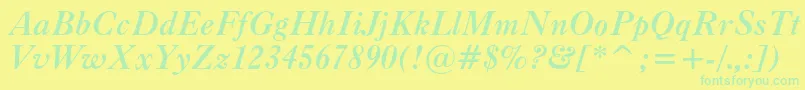 More about Caslonc540btBolditalic Font Caslonc540btBolditalic Font – Green Fonts on Yellow Background