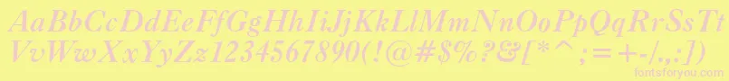 Lisätietoja Caslonc540btBolditalic-fontista Caslonc540btBolditalic-fontti – vaaleanpunaiset fontit keltaisella taustalla