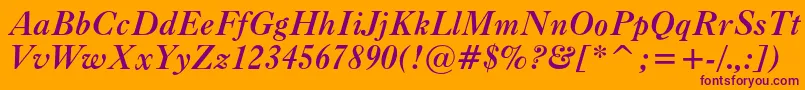 En savoir plus sur la police Caslonc540btBolditalic Police Caslonc540btBolditalic – polices violettes sur fond orange