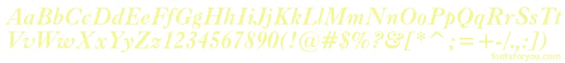 Шрифт Caslonc540btBolditalic – жёлтые шрифты на белом фоне