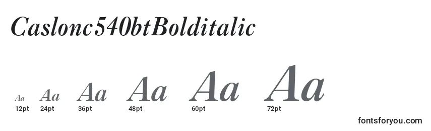 Caslonc540btBolditalic Font Sizes