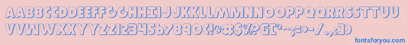 GovernorShadow Font – Blue Fonts on Pink Background