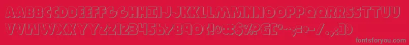 GovernorShadow Font – Gray Fonts on Red Background