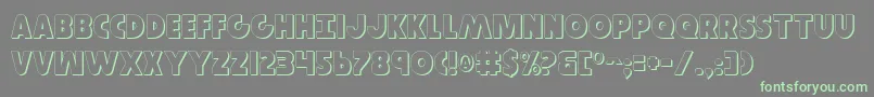 GovernorShadow-fontti – vihreät fontit harmaalla taustalla