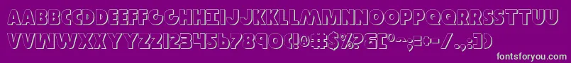 GovernorShadow Font – Green Fonts on Purple Background