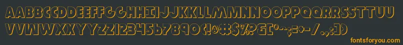 GovernorShadow Font – Orange Fonts on Black Background