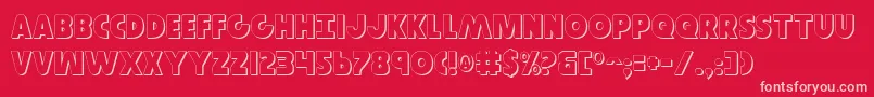 GovernorShadow Font – Pink Fonts on Red Background
