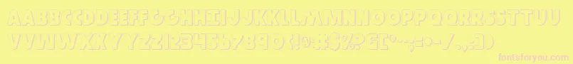 GovernorShadow-Schriftart – Rosa Schriften auf gelbem Hintergrund