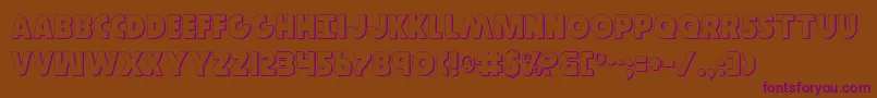 GovernorShadow Font – Purple Fonts on Brown Background