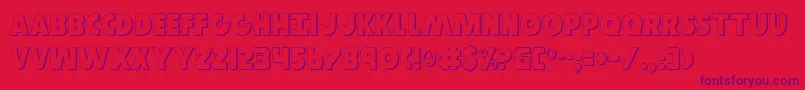 GovernorShadow-Schriftart – Violette Schriften auf rotem Hintergrund