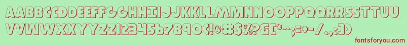 GovernorShadow Font – Red Fonts on Green Background