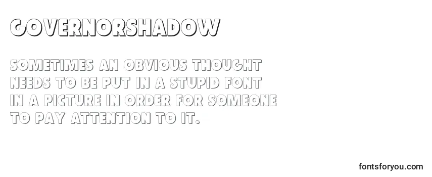 Review of the GovernorShadow Font