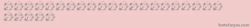 LmsEasterChick Font – Gray Fonts on Pink Background